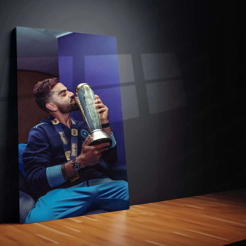 Virat Kohli | Indian Team Champions Trophy 2025 Winner | Metal Poster - TURTLEWINGS