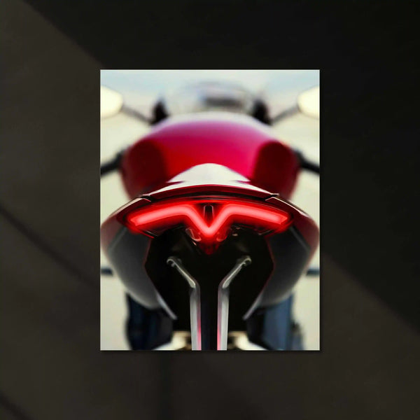 Triumph Speed Triple 1200 RR – Neon LED Metal Frame | Glowing Café Racer Poster | British Superbike Wall Art