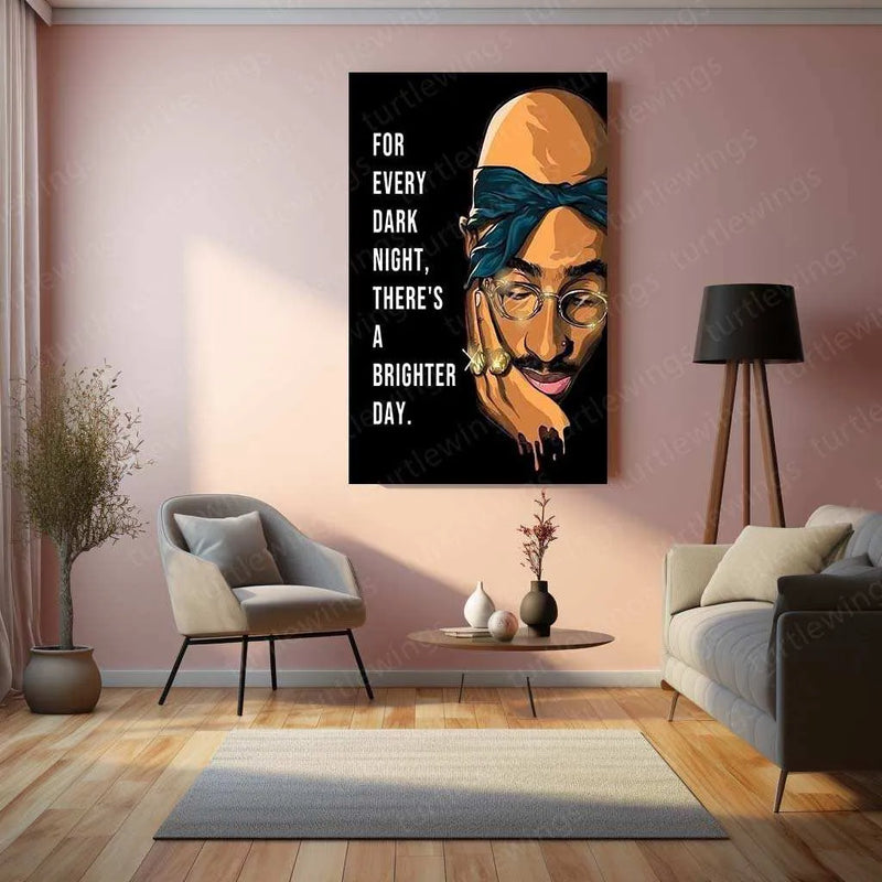 2Pac Metal Poster | Tupac Shakur Wall Art | Hip-Hop Legend Decor - TURTLEWINGS