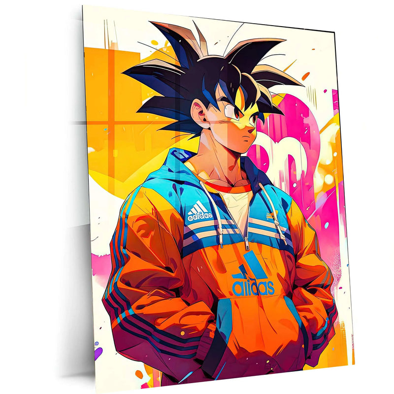 Adidas x Goku Dragon Ball Z Metal Poster | Anime Sneakerhead Wall Art | Limited Edition Collectible - TURTLEWINGS