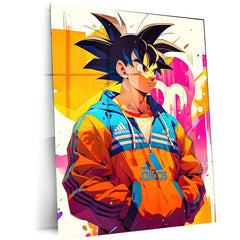 Adidas x Goku Dragon Ball Z Metal Poster | Anime Sneakerhead Wall Art | Limited Edition Collectible - TURTLEWINGS