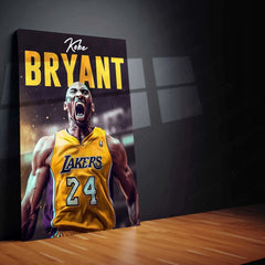 Kobe Bryant Metal Poster | Mamba Mentality Wall Art | Lakers Basketball Legend Print - TURTLEWINGS