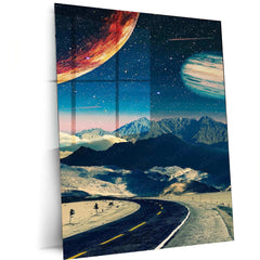 Nature Abstract Art Metal Poster | Modern Botanical Wall Decor | Minimalist & Aesthetic Artwork - TURTLEWINGS