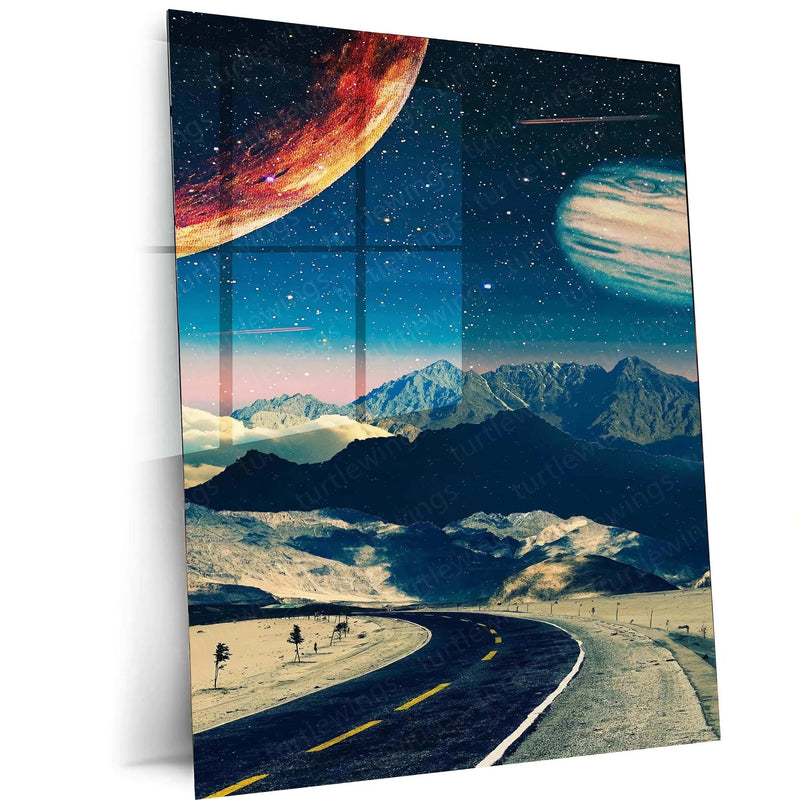 Nature Abstract Art Metal Poster | Modern Botanical Wall Decor | Minimalist & Aesthetic Artwork - TURTLEWINGS