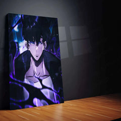 Solo Leveling Metal Poster | Sung Jin-Woo Shadow Monarch Wall Art | Anime Manhwa Decor - TURTLEWINGS