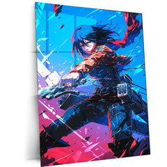 Mikasa Ackerman Attack on Titan Metal Poster | Anime Wall Art | AOT Collector’s Edition - TURTLEWINGS
