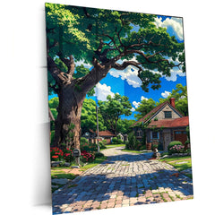 Nature Metal Poster | Scenic Landscape Wall Art | Tranquil Outdoor Decor - TURTLEWINGS