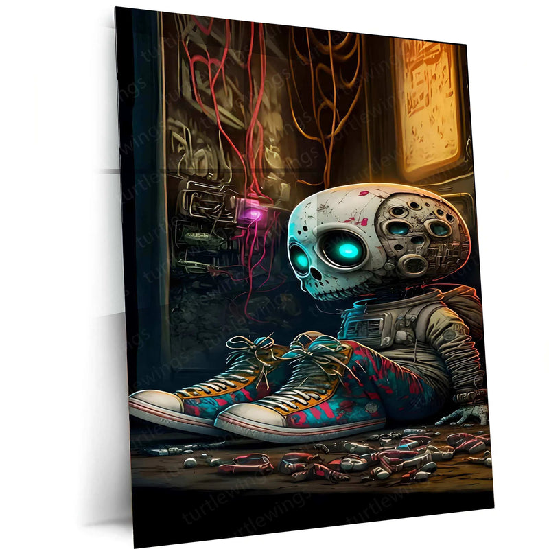 Astronaut Art Metal Poster | Space-Themed Wall Decor | Futuristic Sci-Fi Artwork 2 - TURTLEWINGS