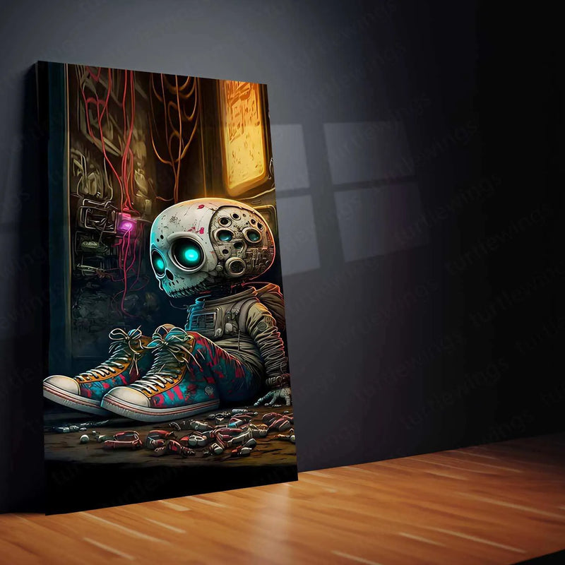 Astronaut Art Metal Poster | Space-Themed Wall Decor | Futuristic Sci-Fi Artwork 2 - TURTLEWINGS