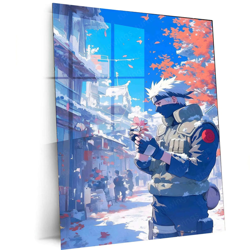 Kakashi Hatake Metal Poster | Naruto Ninja Art | Sharingan & Hokage Wall Decor - TURTLEWINGS