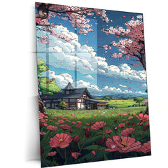 Flowers Nature Abstract Metal Poster | Botanical & Abstract Art Wall Decor - TURTLEWINGS