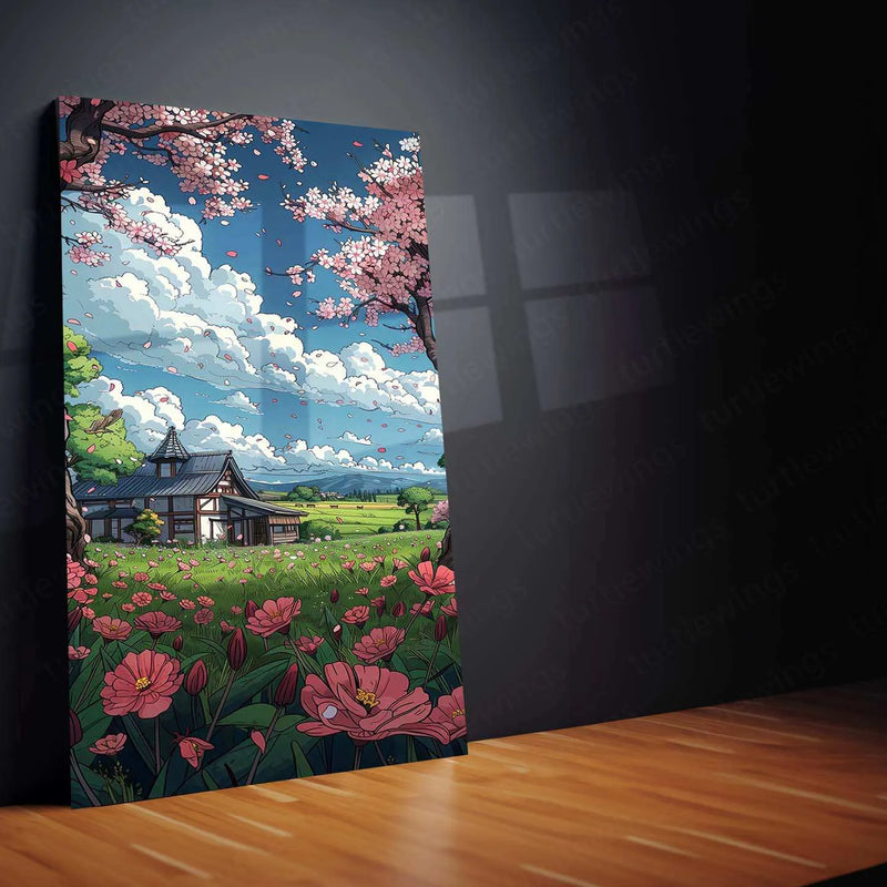 Flowers Nature Abstract Metal Poster | Botanical & Abstract Art Wall Decor - TURTLEWINGS