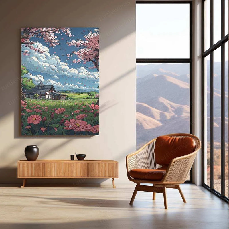 Flowers Nature Abstract Metal Poster | Botanical & Abstract Art Wall Decor - TURTLEWINGS