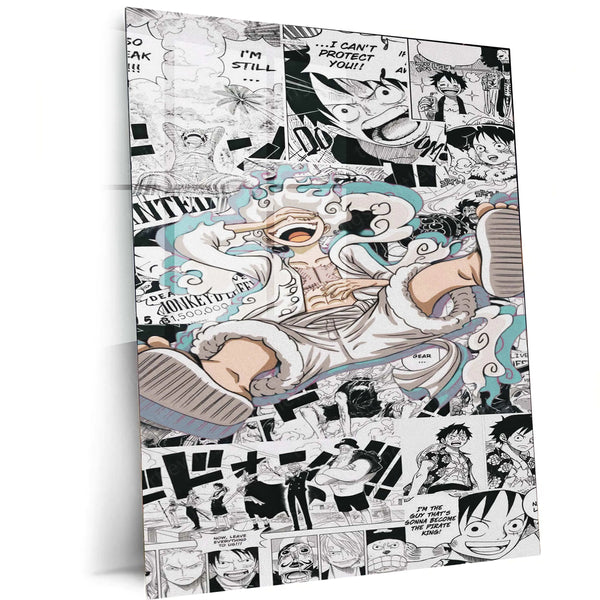 Monkey D. Luffy Gear 5 Metal Poster | Epic Transformation Art | One Piece Wall Decor - TURTLEWINGS