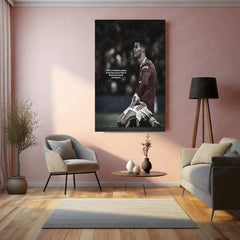 Cristiano Ronaldo Metal Poster | Football Legend Wall Art | CR7 Sports Decor - TURTLEWINGS