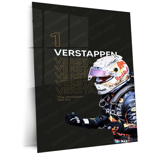 Max Verstappen Metal Poster | Red Bull Racing F1 Champion Wall Art | Formula 1 Memorabilia - TURTLEWINGS