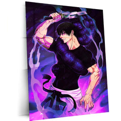 Toji Fushiguro – The Sorcerer Assassin | Jujutsu Kaisen Metal Poster - TURTLEWINGS