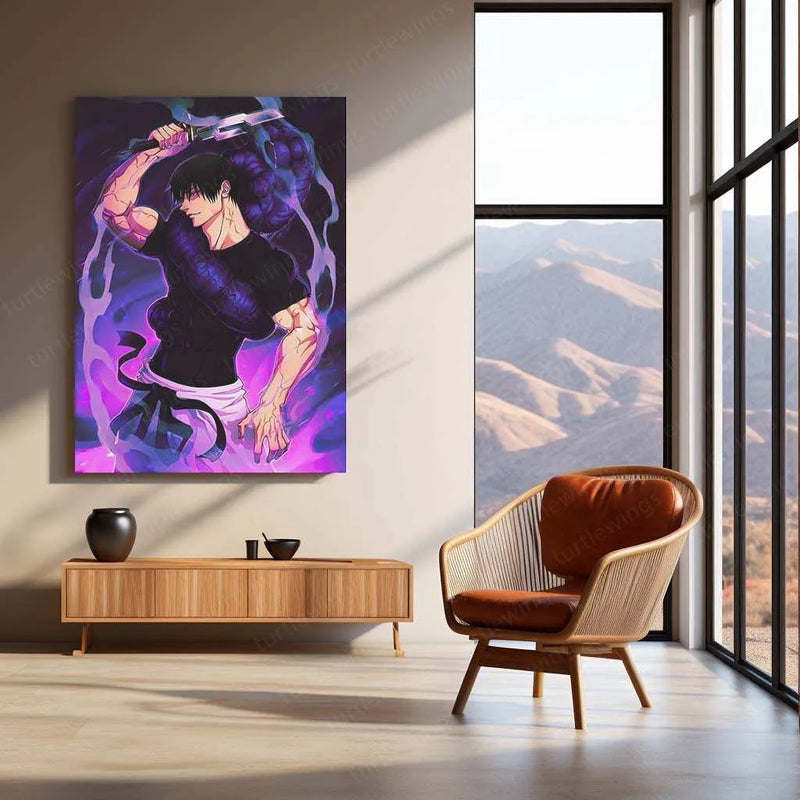 Toji Fushiguro – The Sorcerer Assassin | Jujutsu Kaisen Metal Poster - TURTLEWINGS