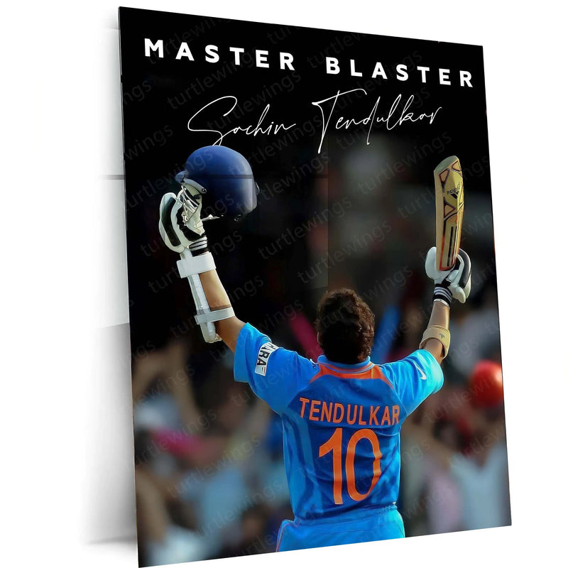 Cricket Metal poster | Sachin Tendulkar Metal Poster – Master Blaster - TURTLEWINGS