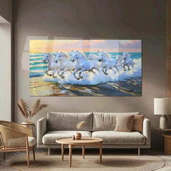 7 Horses Vastu Metal Frame – Symbol of Success & Prosperity 1 - TURTLEWINGS