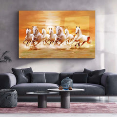 7 Horses Vastu Metal Frame – Symbol of Success & Prosperity - TURTLEWINGS