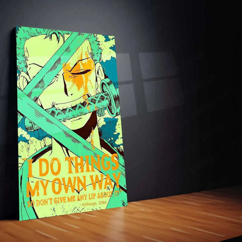 Anime Metal Poster | Luffy, Zoro & Sanji Metal Poster Set – One Piece Trio Wall Art Collection - TURTLEWINGS