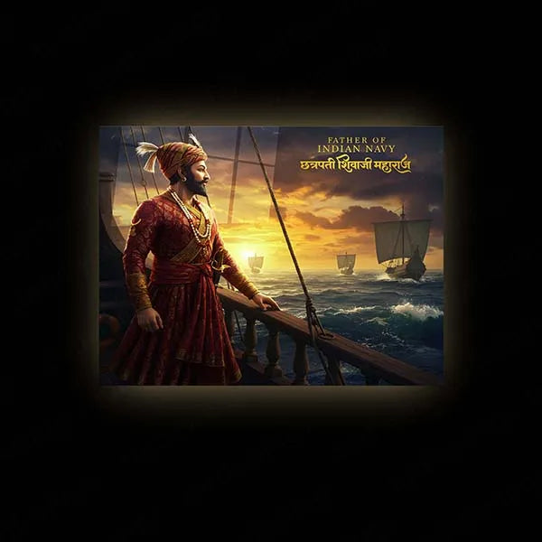 Chhatrapati Shivaji Maharaj Metal Frame | Warrior King Wall Art | Metal Frame 11