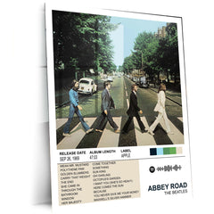 Abbey Road Metal Frame | The Beatles Iconic Album Cover | Classic Rock Wall Poster