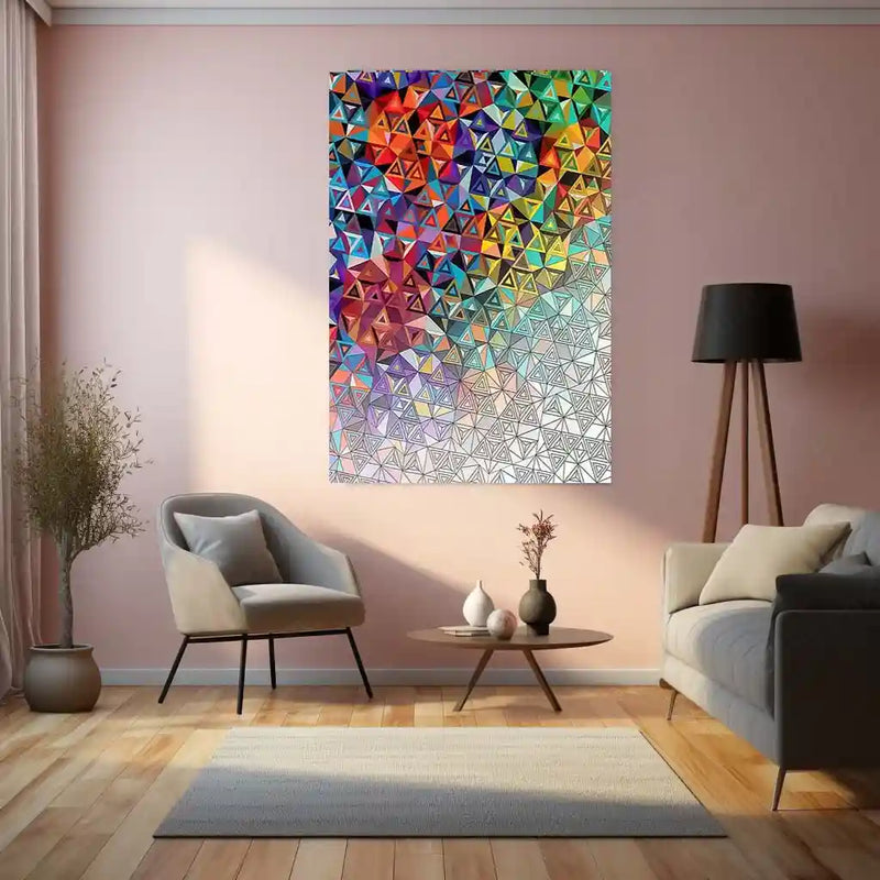 🎨 Abstract Art Metal Frame | Modern Aesthetic Wall Décor for Creative Spaces 02 - TURTLEWINGS