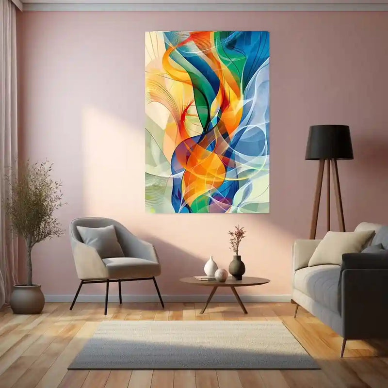 🎨 Abstract Art Metal Frame | Modern Aesthetic Wall Décor for Creative Spaces 03 - TURTLEWINGS