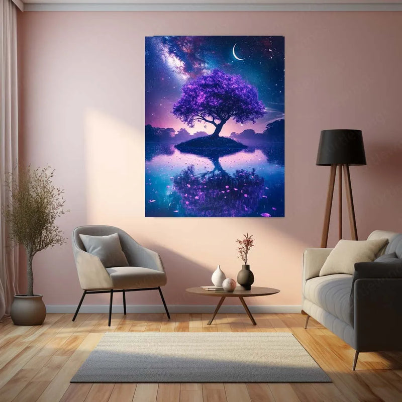 Urban Aesthetic Metal Poster | Aesthetic Tree Metal Poster – Nature-Inspired Wall Art 02 - TURTLEWINGS