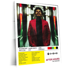 After Hours – The Weeknd | Iconic Album Cover Metal Poster | HD Metal Wall Frame