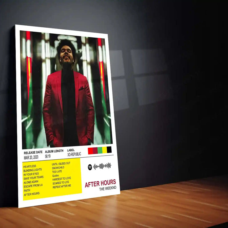 After Hours – The Weeknd | Iconic Album Cover Metal Poster | HD Metal Wall Frame