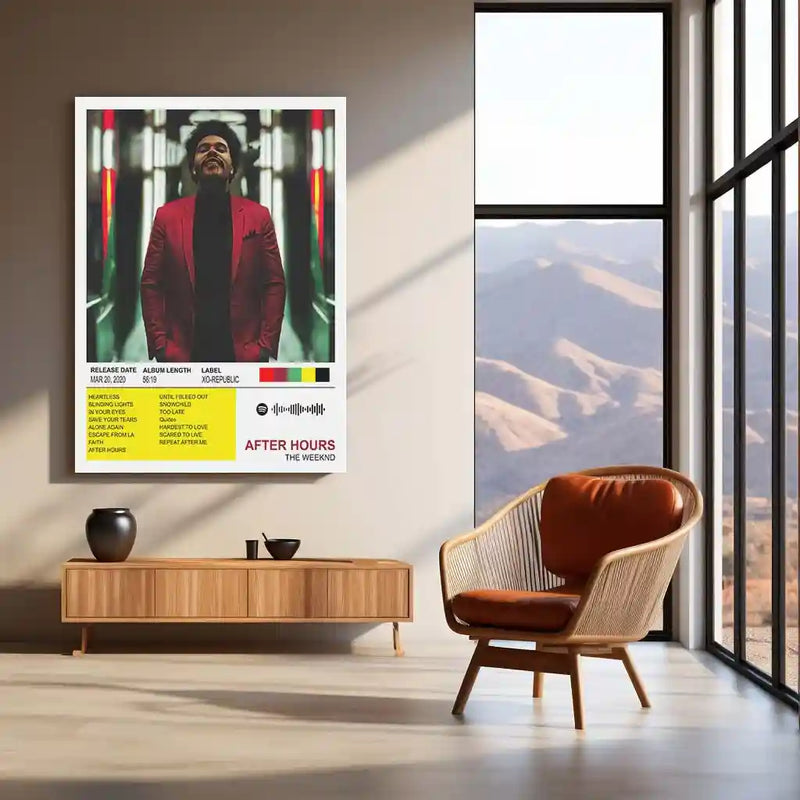 After Hours – The Weeknd | Iconic Album Cover Metal Poster | HD Metal Wall Frame
