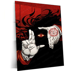 Alucard Eyes Poster – Dark Vampire Art from Hellsing - TURTLEWINGS