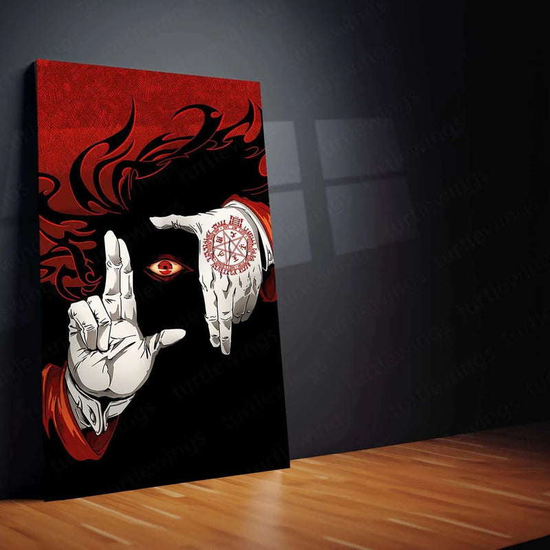 Alucard Eyes Poster – Dark Vampire Art from Hellsing - TURTLEWINGS