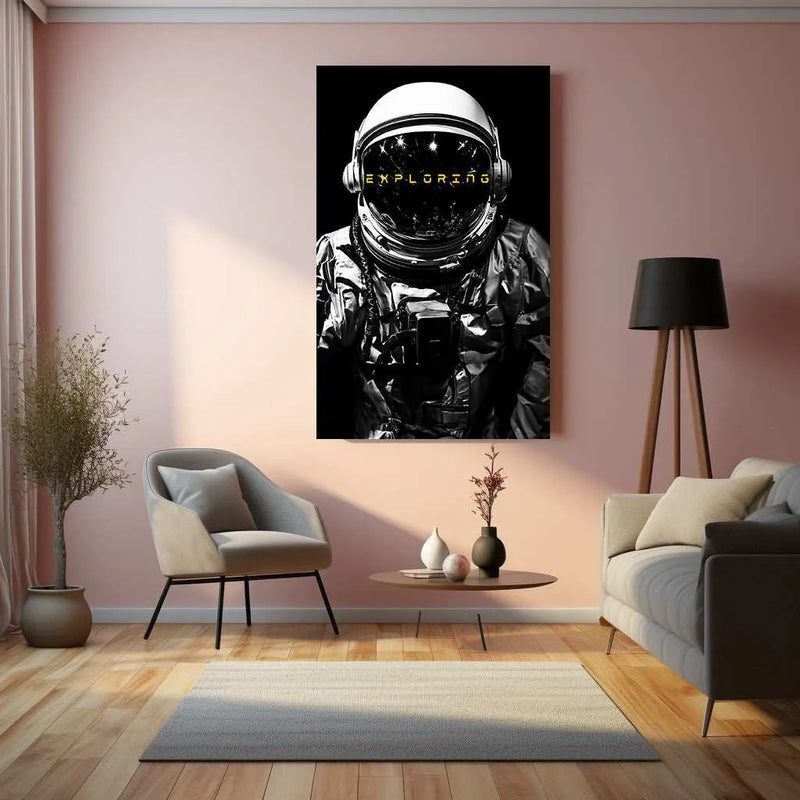Astronaut Metal Poster | Space Explorer Wall Art | Cosmic Sci-Fi Decor - TURTLEWINGS