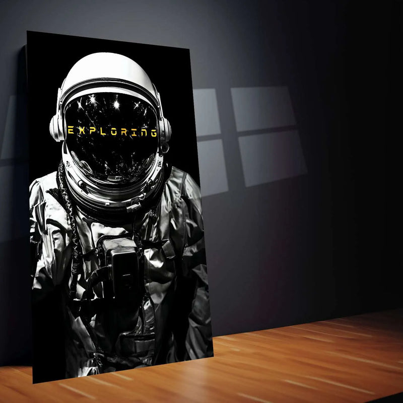 Astronaut Metal Poster | Space Explorer Wall Art | Cosmic Sci-Fi Decor - TURTLEWINGS