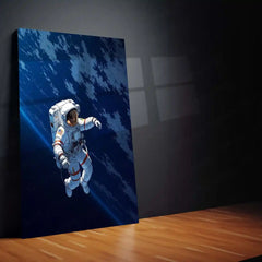 Lost in Space โ Astronaut Metal Frame Poster | Cosmic Wall Art - TURTLEWINGS