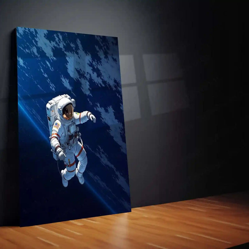 Lost in Space โ Astronaut Metal Frame Poster | Cosmic Wall Art - TURTLEWINGS