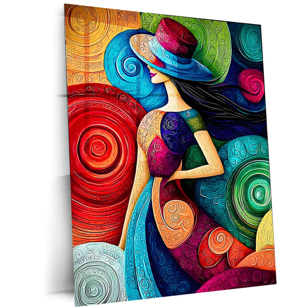 Abstract Woman – Grace in Motion | Modern Art Metal Frame Poster