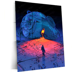 Abstract Art Metal Poster – Modern Geometric & Aesthetic Wall Decor - TURTLEWINGS