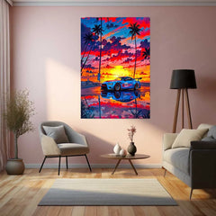 Abstract Metal Poster | Abstract Car Metal Poster | Futuristic Auto Art for Wall Decor 01 - TURTLEWINGS