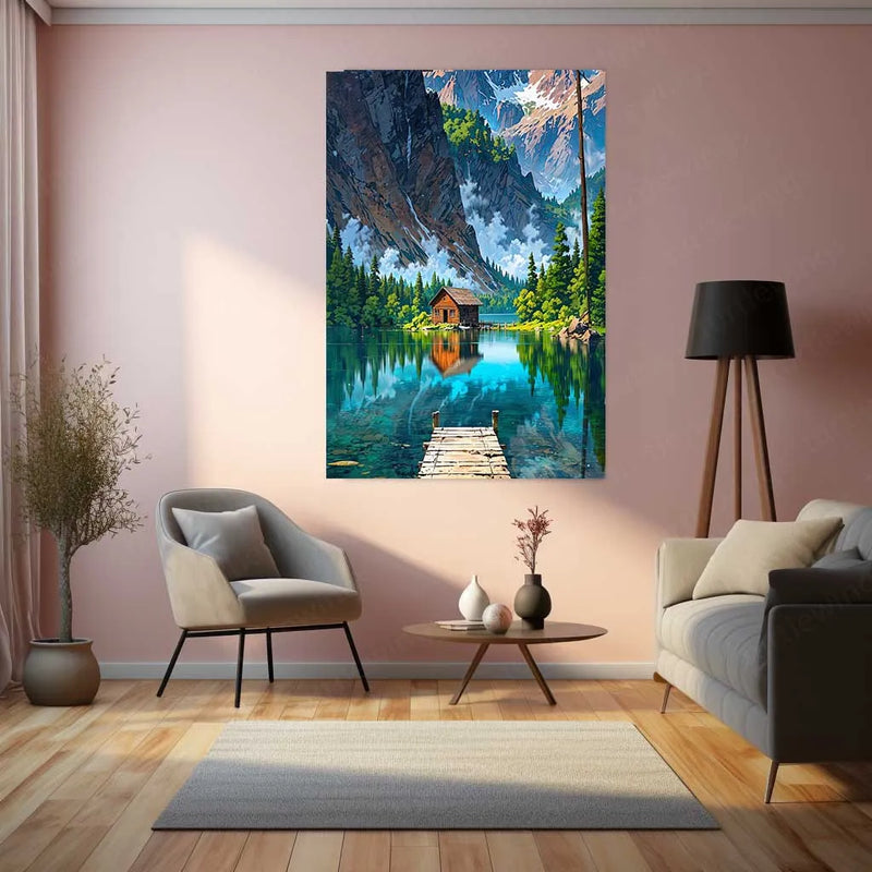 Abstract Metal Poster | Abstract Nature Art Metal Poster | Modern Organic Wall Decor - TURTLEWINGS