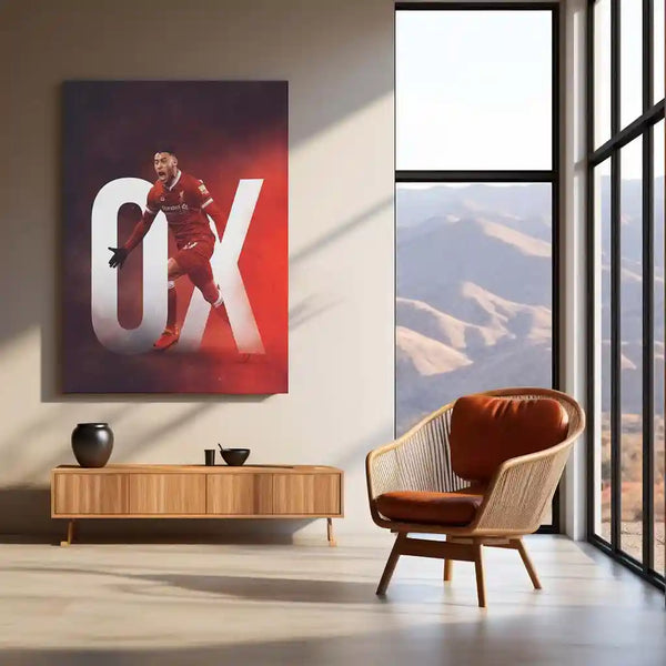 Alex Oxlade-Chamberlain “OX” Liverpool Graphic Poster – Metal Frame - TURTLEWINGS