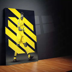 Alisson Becker Liverpool Yellow Jersey Celebration – Metal Frame | Goalkeeper Wall Art - TURTLEWINGS