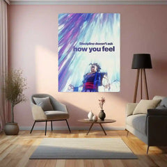 Gohan Power-Up - “Discipline Doesn’t Ask How You Feel” Metal Poster | Dragon Ball Z Motivational Anime Wall Art