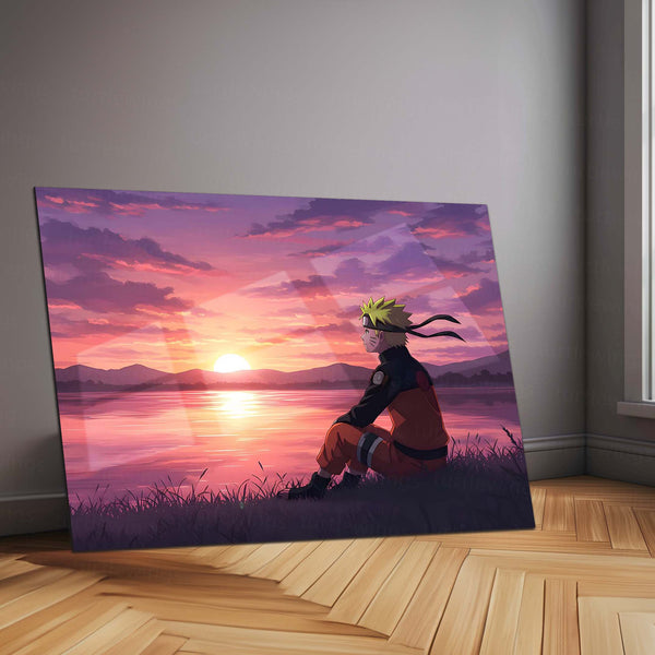 Anime Metal Poster | Sunset Naruto – The Journey of a Shinobi | Peace After Battle Metal Frame Poster