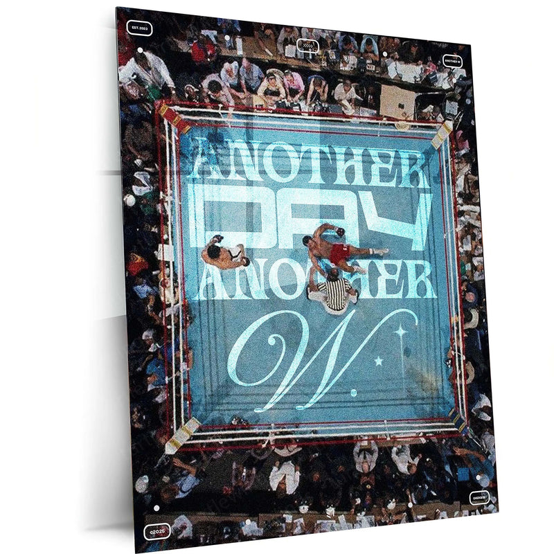Another Day, Another W – Boxing Ring Victory Quote Metal Frame - TURTLEWINGS