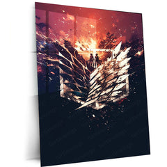 Attack on Titan Metal Poster – Epic Anime Wall Art | Colossal Battle Decor - TURTLEWINGS